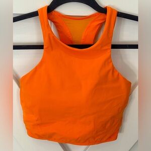 Lululemon Women’s Orange Mesh-Back Train Sports Bra size 6